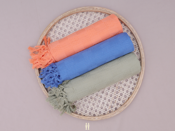 Multicolor Set Of 3 Cotton Towels