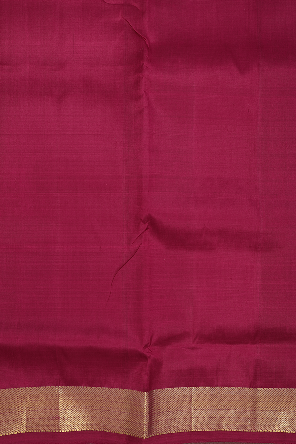 Nine Yards Silk Saree In Hibiscus Red With Twill Weave Border