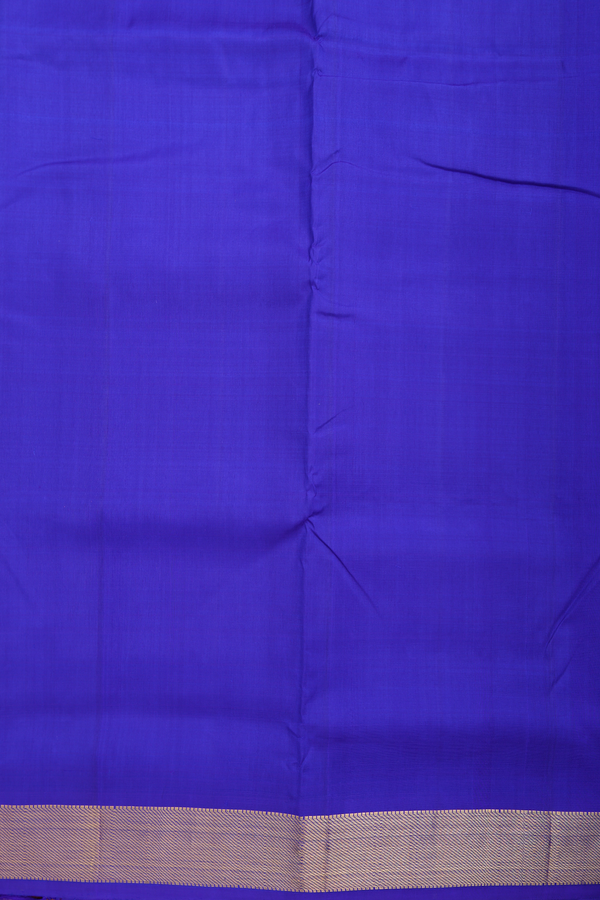 Nine Yards Silk Saree In Royal Blue With Twill Weave Border