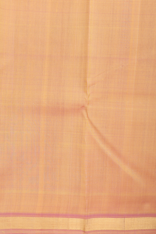 Kanchipuram Silk Saree In Dual Tone With Chevron Border
