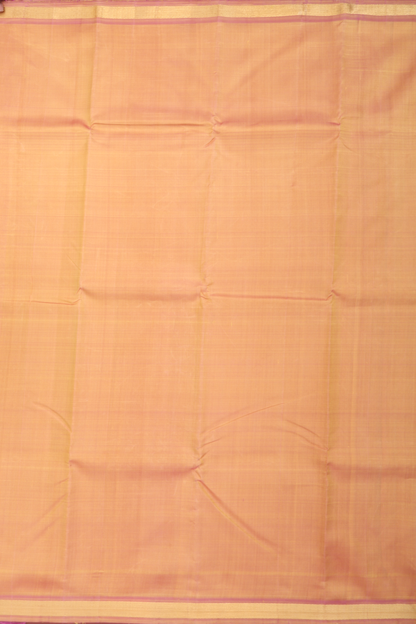 Kanchipuram Silk Saree In Dual Tone With Chevron Border