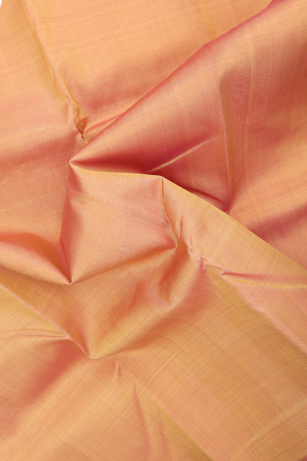 Kanchipuram Silk Saree In Dual Tone With Chevron Border