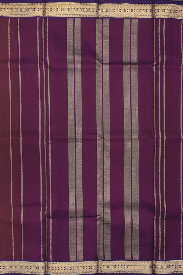 Kanchipuram Silk Saree In Coffee Brown With Contrast Border