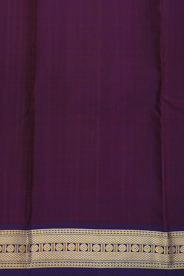 Kanchipuram Silk Saree In Coffee Brown With Contrast Border