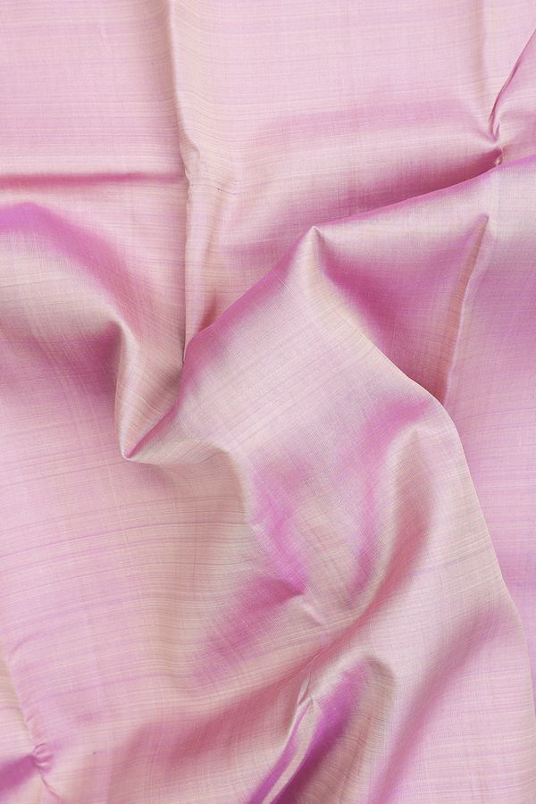 Kanchipuram Silk Saree In Pink With Zari Border