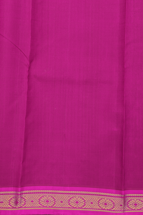 Kanchipuram Silk Saree In Mulberry With Zari Border