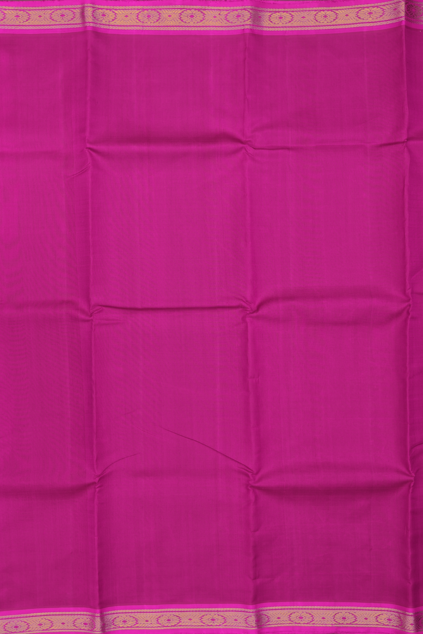 Kanchipuram Silk Saree In Mulberry With Zari Border
