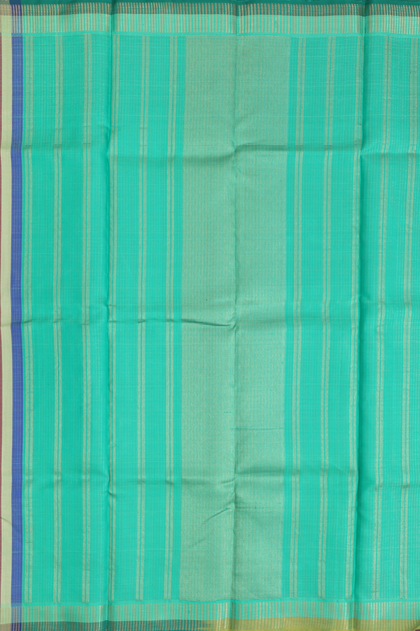 Kanchipuram Silk Saree In Multicolor With Stripes Design