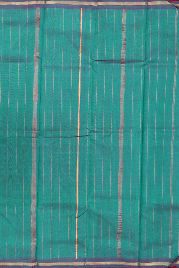 Kanchipuram Silk Saree In Dual Tone With Contrast Border