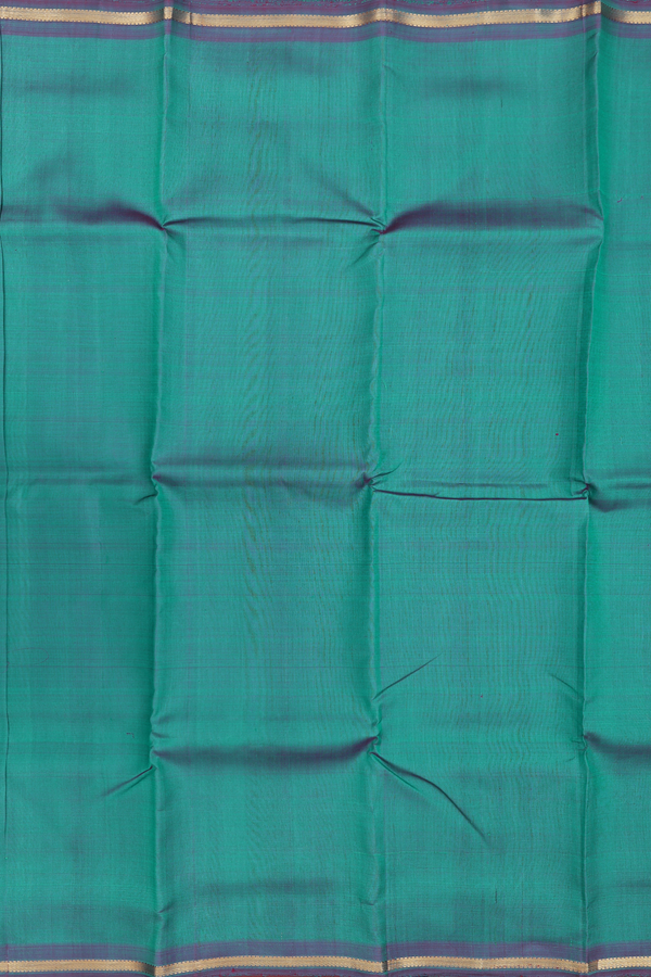 Kanchipuram Silk Saree In Dual Tone With Contrast Border
