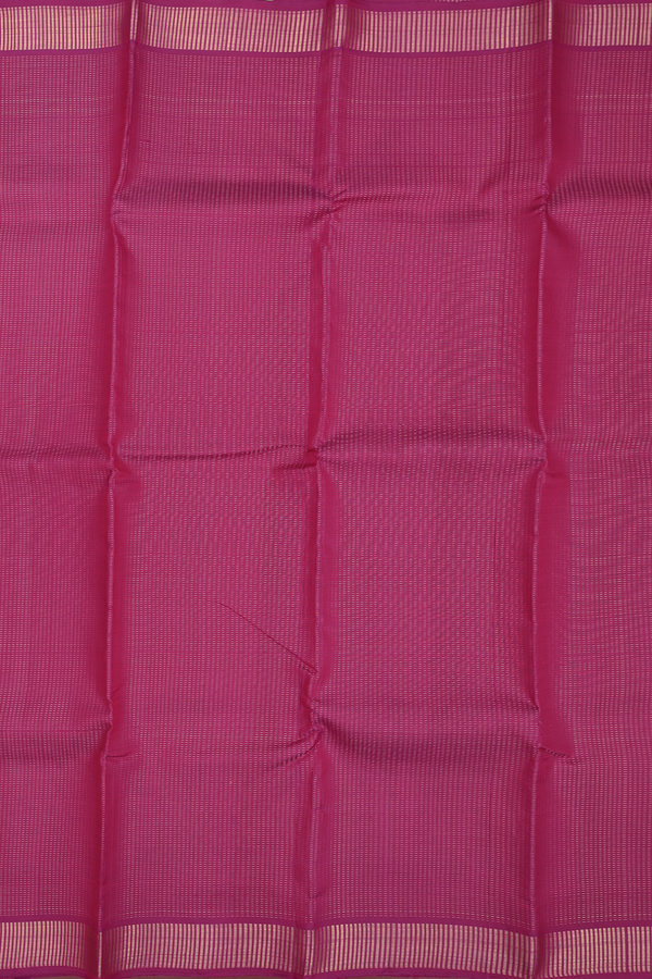 Kanchipuram Silk Saree In Purple With Stripes Design