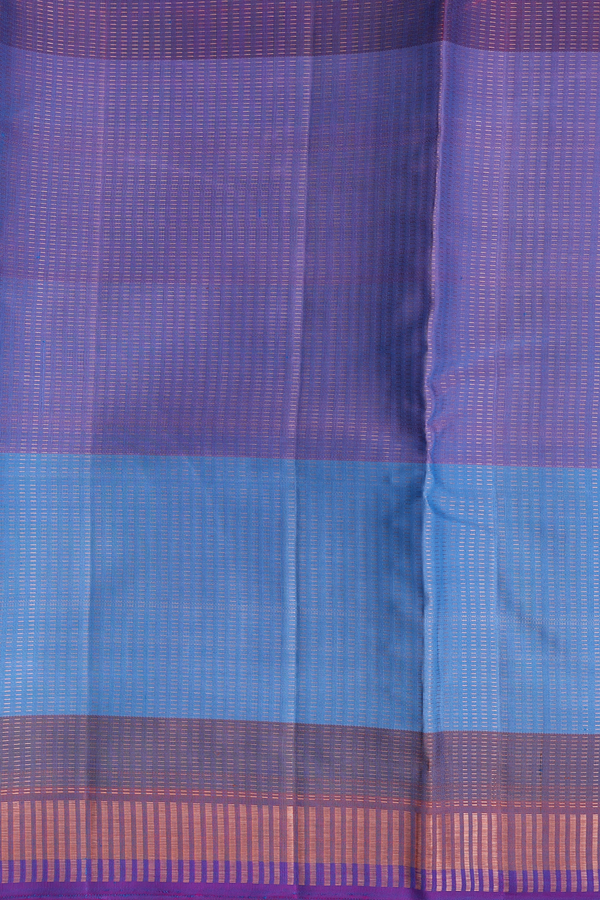 Kanchipuram Silk Saree In Multicolor With Stripes Design