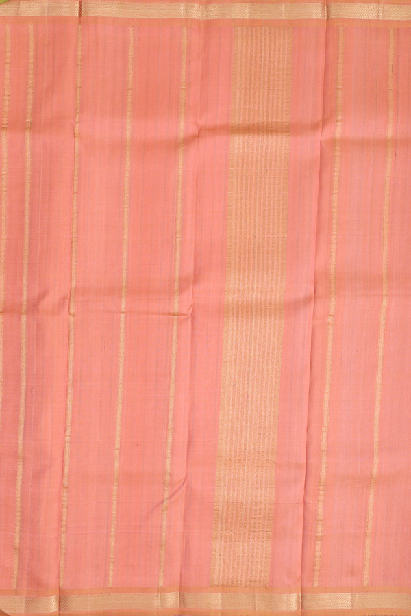 Kanchipuram Silk Saree In Multicolor With Stripes Design
