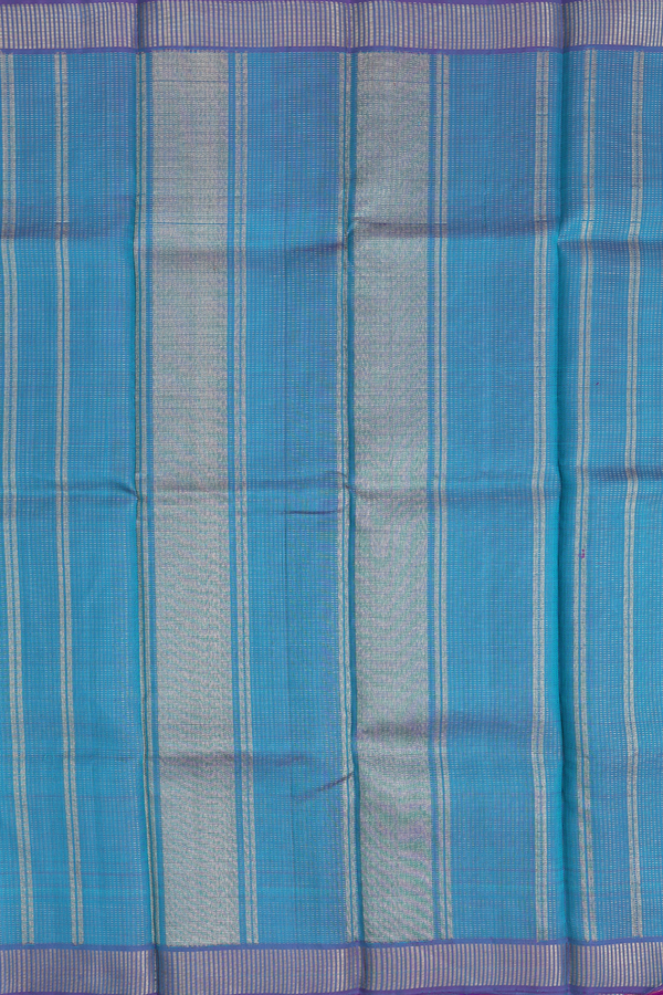 Kanchipuram Silk Saree In Multicolor With Stripes Design
