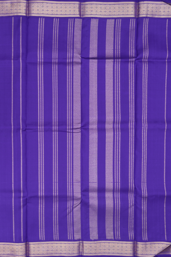 Kanchipuram Silk Saree In Royal Blue With Zari Border