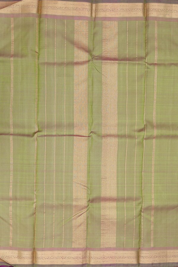 Kanchipuram Silk Saree In Dual Tone With Zari Border
