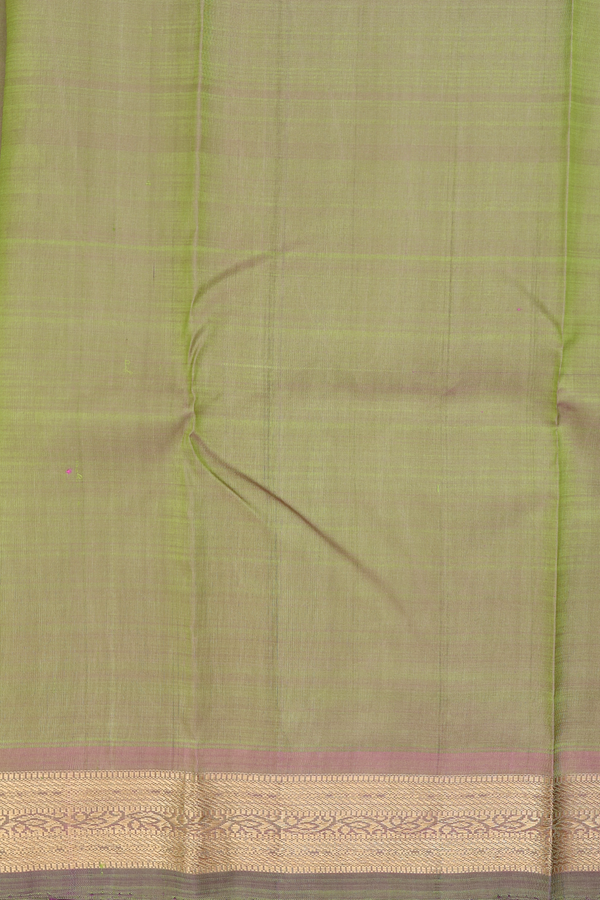 Kanchipuram Silk Saree In Dual Tone With Zari Border