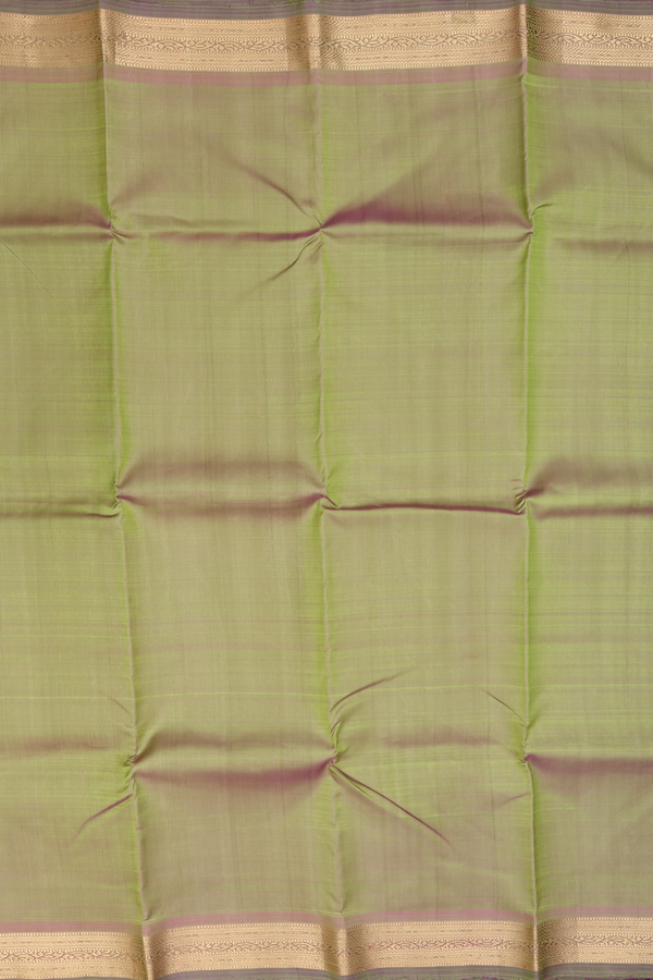 Kanchipuram Silk Saree In Dual Tone With Zari Border