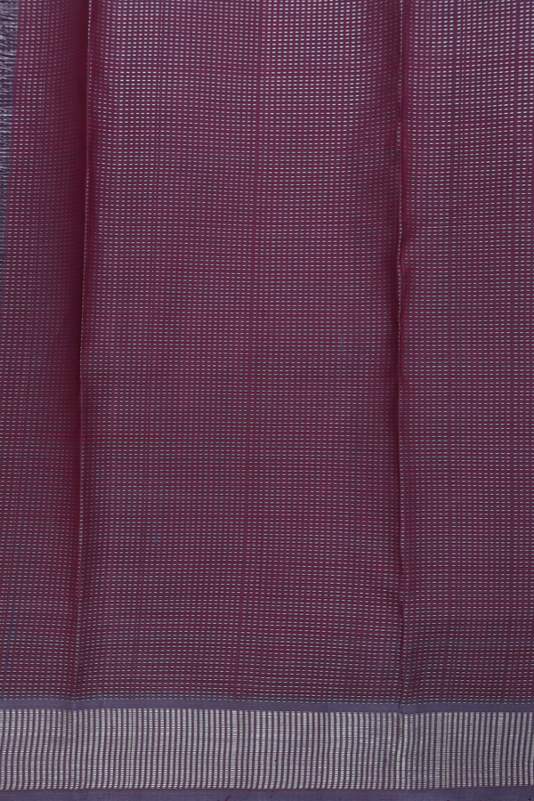 Kanchipuram Silk Saree In Plum Brown With Stripes Design