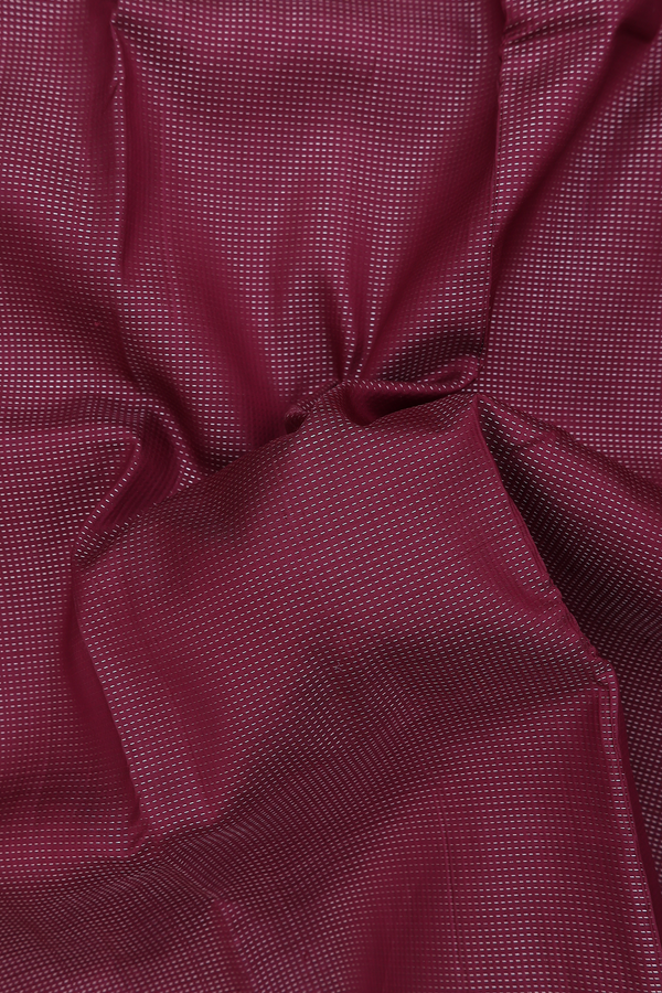 Kanchipuram Silk Saree In Plum Brown With Stripes Design