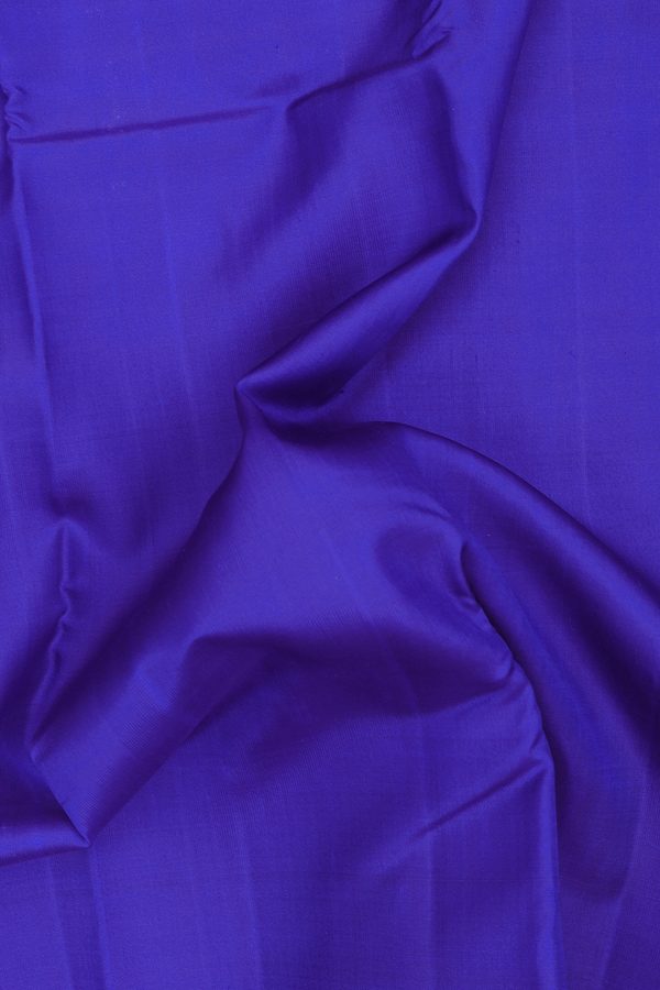 Kanchipuram Silk Saree In Royal Blue With Zari Border