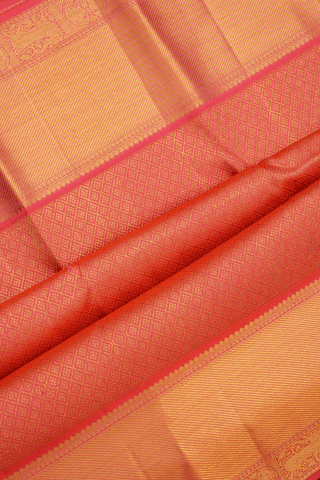 Thilagam Buttas Tan Kanchipuram Silk Saree