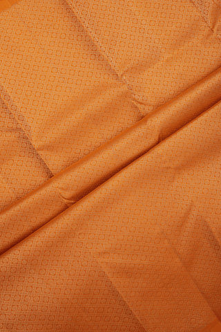 Thilagam Zari Buttas Ochre Orange Kanchipuram Silk Saree