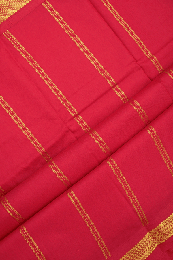 Thoranam Zari Border Plain Baby Pink Apoorva Cotton Saree