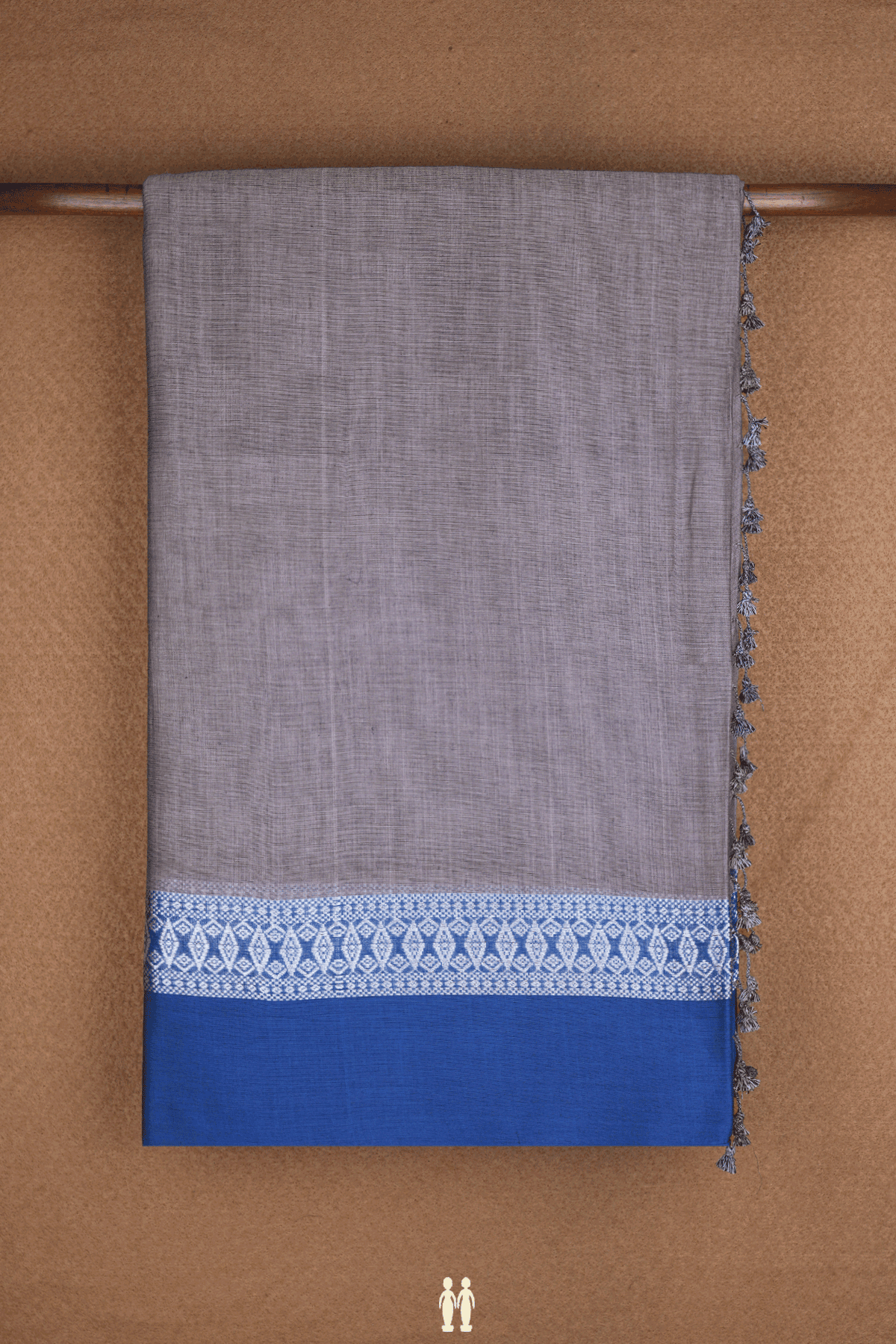 Threadwork Border Plain Dusty Purple Bengal Cotton Saree