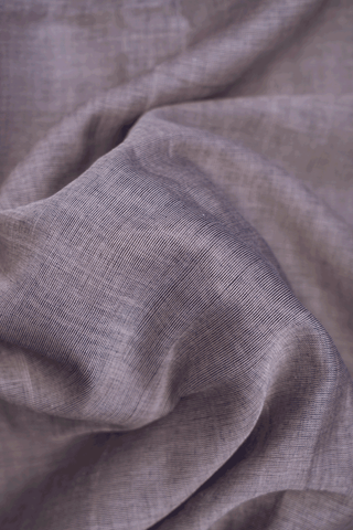 Threadwork Border Plain Dusty Purple Bengal Cotton Saree