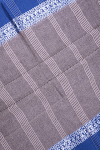 Threadwork Border Plain Dusty Purple Bengal Cotton Saree