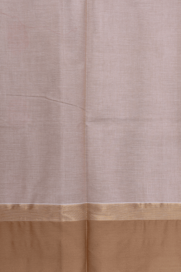 Threadwork Buttas Beige Coimbatore Cotton Saree