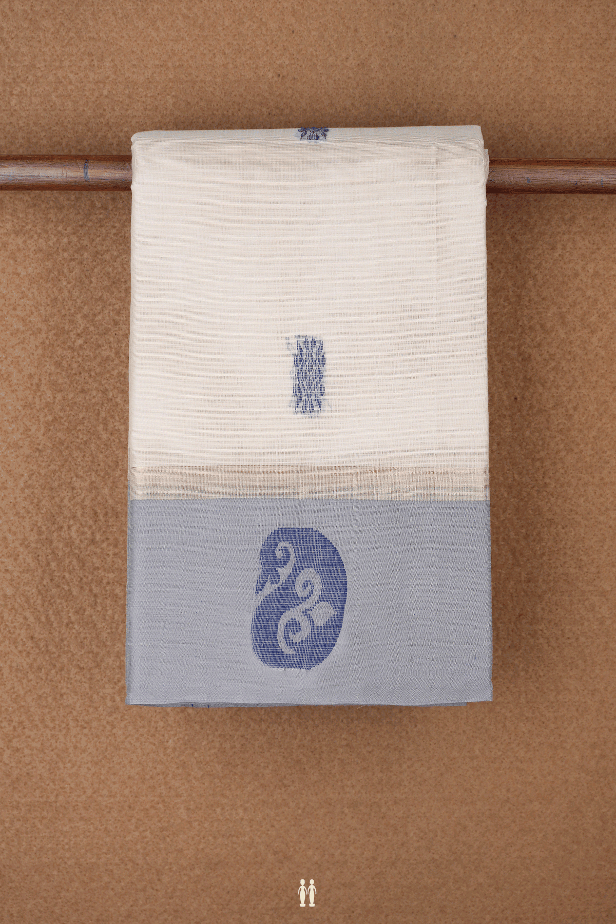 Threadwork Buttas Beige Kanchi Cotton Saree