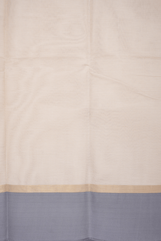 Threadwork Buttas Beige Kanchi Cotton Saree
