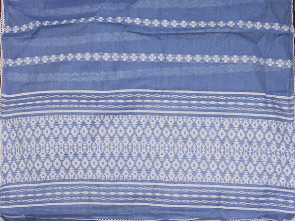 Threadwork Buttas Pigeon Blue Cotton Salwar Material