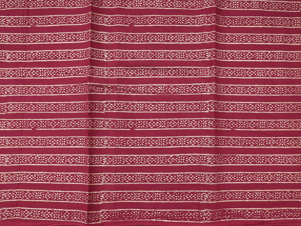 Threadwork Buttas Red Cotton Unstitched Salwar Material