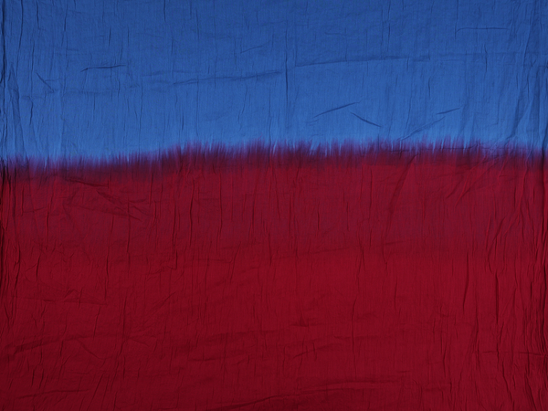 Threadwork Buttas Red Cotton Unstitched Salwar Material