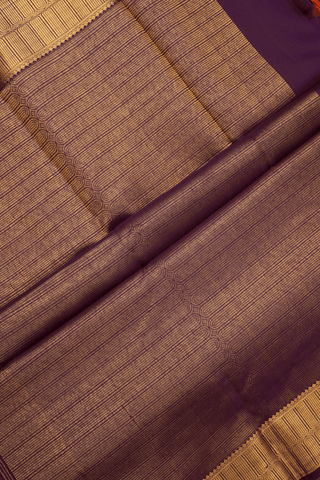 Threadwork Buttas Spiced Orange Kanchipuram Silk Saree