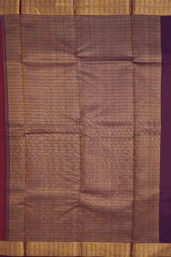 Threadwork Buttas Spiced Orange Kanchipuram Silk Saree