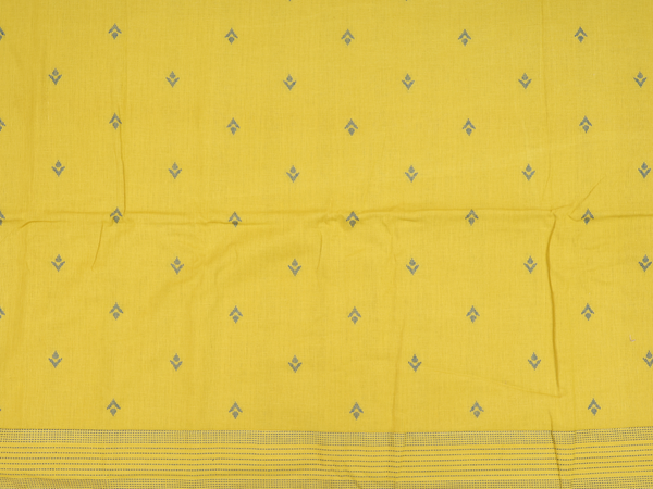 Threadwork Buttas Yellow Cotton Unstitched Salwar Material