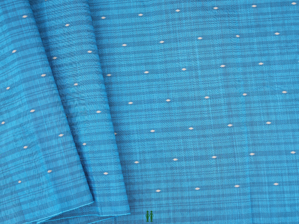 Threadwork Buttis Blue Raw Silk Blouse Material