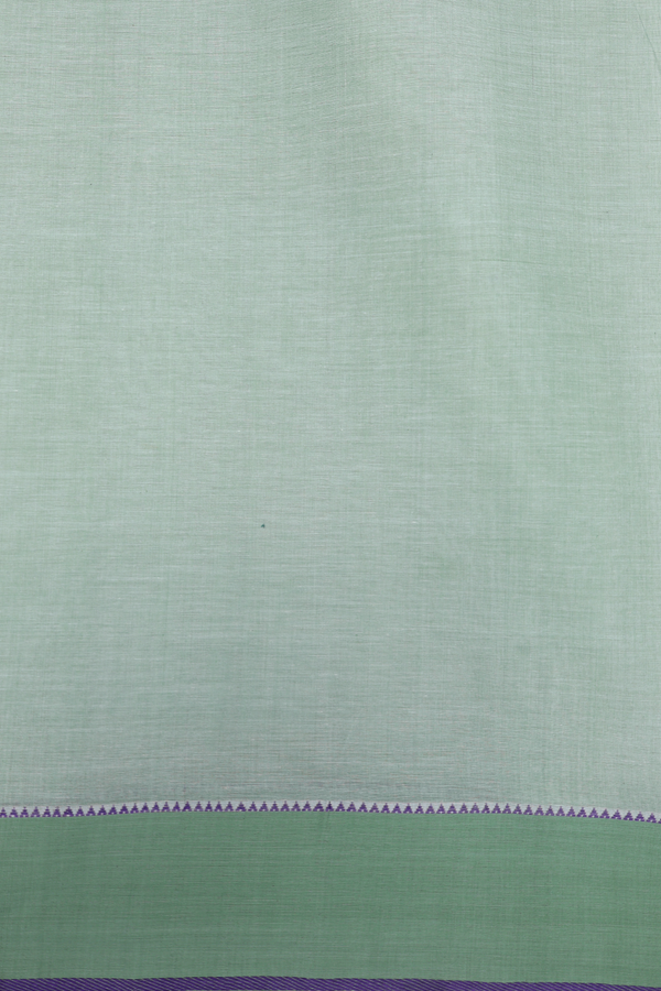 Threadwork Buttis Egg White Handloom Cotton Saree