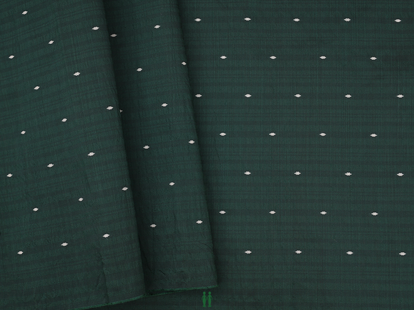 Threadwork Buttis Forest Green Raw Silk Blouse Material