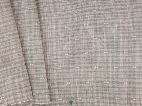 Threadwork Buttis Khaki Tussar Silk Blouse Material