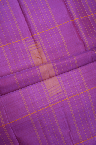 Threadwork Checks Design Mulberry Red Kanchipuram Silk Saree