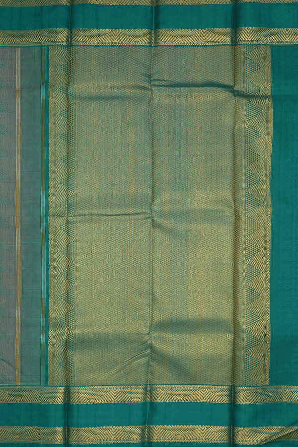 Threadwork Design Dual Tone Kanchipuram Silk Saree