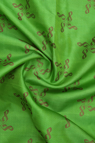 Threadwork Design Light Green Kanchipuram Silk Dupatta