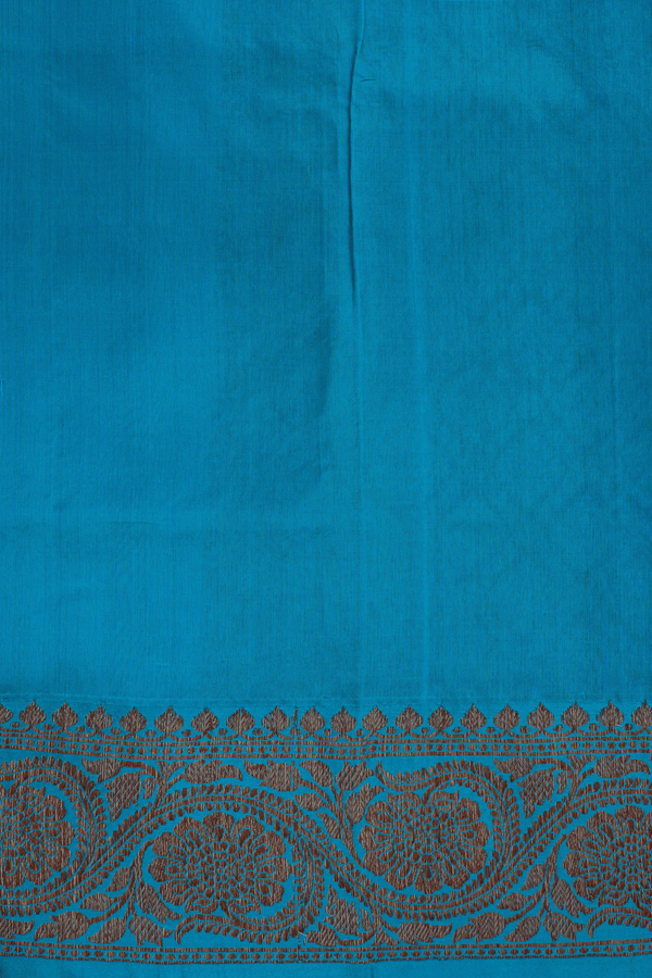 Threadwork Motifs Coffee Cream Tussar Banarasi Silk Saree
