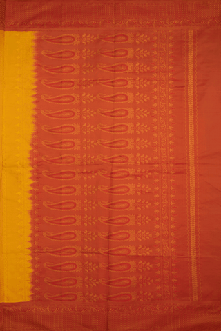 Threadwork Motifs Honey Yellow Kanchipuram Silk Saree