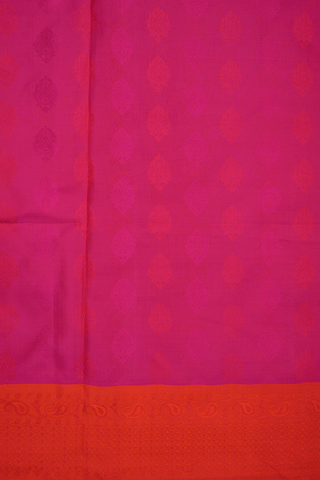 Threadwork Motifs Magenta Kanchipuram Silk Saree